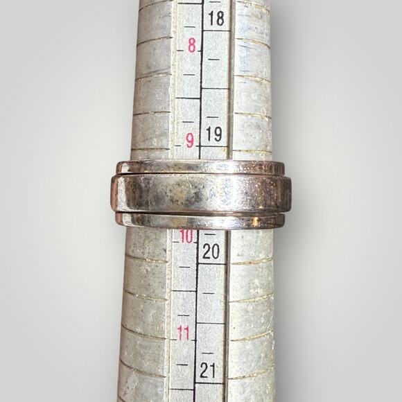 Sterling Silver 925 Spinner Ring- Meditation Anxiety Band  sz 9,5 - Picture 5 of 5